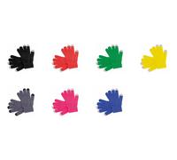 10pezzi GUANTI TATTILI TOUCH SCREEN 3 DITA ACRILICO GUANTINI ROSSO GIALLO FUCSIA