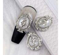 10pezzi/Pack Korean Style Lz Nail Art Alloy Jewelry With Pearl Inlay, Featuring Flying Angel Design DIY Nail Charms Nail Gems Nail Suppliesdecorazioni per unghiecharm unghiedecori unghie decorazioni p