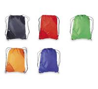 10pezzi ZAINO BORSA TRACOLLA SACCA ZAINETTO CERNIERA MARE GITA ARANCIONE ROSSO