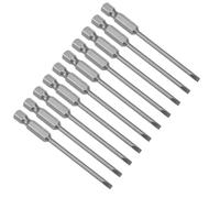 10pz 1/4" a gambo esagonale 75mm Magnetico SL3 Slot cacciavite a testa punta S2