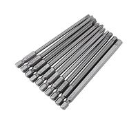 10Pz 1/4" Hex Shank Magnetici BST Cacciavite Punte Set 100mm Strumenti (Testata + Croce + Testa Esagonale)