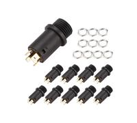 10PZ 3,5 mm Stereo Femmina Montaggio A Pannello Jack Per Cuffie, Nero 4 Conduttore