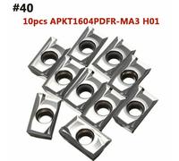 10pz 40 Tipi di Punte in Metallo Duro Inserti per Tornio Con Lama in Metallo Box