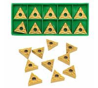 10pz 40 Tipi Punte in Metallo Duro Inserti per Tornio Con Lama Metallo Box BN