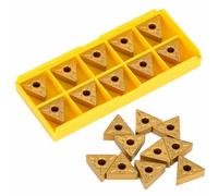 10pz 40 Tipi Punte in Metallo Duro Inserti per Tornio Con Lama Metallo Box BN