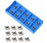 10pz 40 Tipi Punte in Metallo Duro Inserti per Tornio Con Lama Metallo Box BN