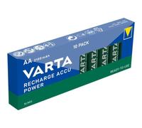 10Pz. AA Varta Batterie Ricaricabili ACCU Power 2100Mah NIMH 1.2V HR6