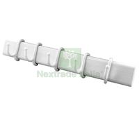 10PZ APPENDINO ADESIVO 4 GANCI SCORREVOLI COLOR BIANCO DIMENSIONI BASE CM.23X3H:
