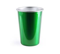 10pz BICCHIERE ACCIAIO INOX 500ml TAZZA ROSSO VERDE NERO GRIGIO BLU INGROSSO