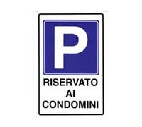 10PZ CARTELLO "PARGHEGGIO RISERVATO AI CONDOMINI" - cm.20x30h.