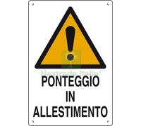 10PZ CARTELLO PONTEGGIO IN ALLESTIMENTO 60X40 CM: