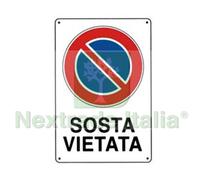 10PZ CARTELLO "SOSTA VIETATA" CM.20X30H. :