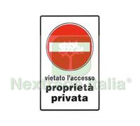 10PZ CARTELLO "VIETATO L'ACCESSO PROPRIETA' PRIVATA" MM.20X30H. :