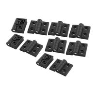 10pz Cerniera Cuscinetto A Sfera Nero Plastica Metallo Cardine 56x45mm