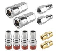10Pz Connettore Accoppiatore Fitting Per Tubo D'Aria Compressore 1/4 Pollice
