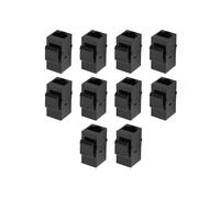 10PZ Connettore RJ45 Jack Cat6 Extension Coupler Ethernet Network LAN Cat 6 Coupler Jacks Extend Adapter, Nero