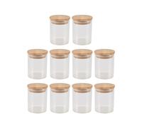 10PZ Coperchio nel Legno Bambù Vaso Vetro Contenitore Ermetico Contenitore per Cucina Bottiglie Barattoli Contenitori per Alimenti Barattolo di