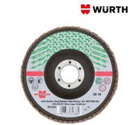10pz Dischi Abrasivi Lamellari 115mm GR.40 per Acciaio Inox - WÜRTH 0579430515