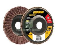 10PZ DISCO LAMELLE RADIALI CORINDON INDUSTRIAL GRINDING MM 115X22,2 GRANA 120: