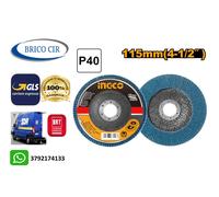 10pz Disco Zirconio Lamellare D 115 Mm Grana 40 -ingco