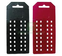 10PZ ESPOSITORE IN POLIPROPILENE MM 163 X 70 X 2 COL. NERO: