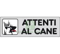 10PZ ETICHETTA ADESIVA 150X50 ATTENTI AL CANE: