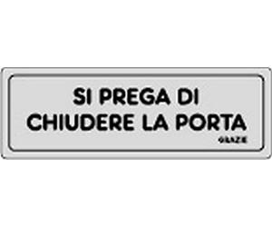 10PZ ETICHETTA ADESIVA 150X50 SI PREGA CHIUDERE PORTA