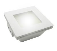 10pz faretto gesso scomparsa lampada led 8W incasso quadrato vetro satinato gu10 [EEK: A+]