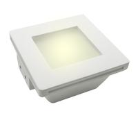 10pz faretto gesso scomparsa lampada led 8W incasso quadrato vetro satinato gu10 [EEK: A+]