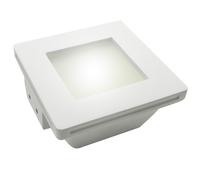 10pz faretto gesso scomparsa lampada led 8W incasso quadrato vetro satinato gu10 [EEK: A+]