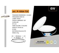 10PZ FARETTO PANNELLO LED DA INCASSO UNIVERSO 3 6 12 18 24 WATT TONDO QUADRATO [EEK: E]