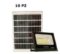 10PZ Faro Solare 200W LED Esterno Pannello Solare IP65 Giardino Luce Fredda 6500