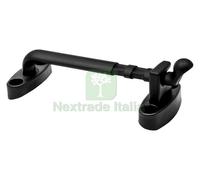 10PZ FERMAIMPOSTE "BRUCO" PLASTICA NERA: