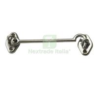 10PZ FERMAPERSIANE A GANCIO OTTONE CROMO SATINATO + PIASTRINA MM 120: