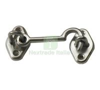 10PZ FERMAPERSIANE A GANCIO OTTONE CROMO SATINATO + PIASTRINA MM 60: