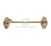 10PZ FERMAPERSIANE A GANCIO OTTONE LUCIDO + PIASTRINA MM 60:
