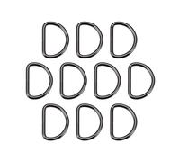 10Pz Fibbia Anello 1.6" Semicircolare Nero per Borse Artigianato Fai-da-Te