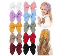 10PZ Fiocchi Capelli Bambina Waffle Favola Fiocchi per Capelli per Ragazze Accessori per Capelli per Bambini Bambini 4.5 Pollici