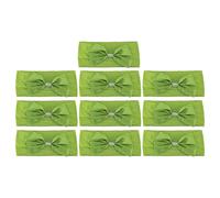10pz Fiocchi per Sedie, Fiocco per Sedia Elastico, 35x15cm, Verde Prato