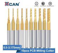 10pz Frese PCB Carburo TiN Ø0.5-3.175mm Codolo 3.175mm CNC