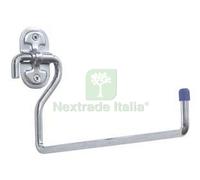 10PZ GANCIO A "L" DRITTO A PARETE IN ACCIAIO ZINCATO ART.4030 MM.120X150X25, Ø :