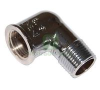 10PZ IDRAULICA GOMITO MASCHIO FEMMINA OTTONE CROMATO GR.1 2: