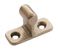 10PZ INCONTRO FERMAPORTA A PINZA AD AVVITARE MM 14X34 H.MM 24 OTTONE LUCIDO