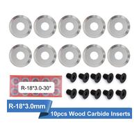 10pz Inserti in Carburo Tondo 18mm 30 Gradi Lame da Taglio per Tornitura Legno
