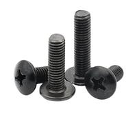 10pz M2 M2.5 M3 M3.5 M4 M5 M6 CM Viti a testa a fungo in acciaio al carbonio placcato nero elettronico Bullone(30mm,M5 x10pcs)