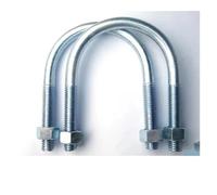 10pz M8 U-bolt Scheda a forma di U Zincata Schede di guida Tubo a forma di U Vite a U Tubo Diametro interno 15-50mm Larghezza interna 20-60mm(M8x20(DN) x25mm)