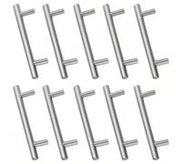 10Pz maniglie in acciaio inossidabile per tirare le pomelli per mobili Con viti Usato per la decorazione domestica della cucina mobilia del gabinetto del cassetto Distanza centrale tra i fori 128mm