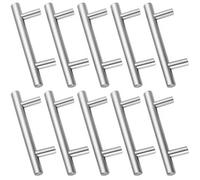 10Pz maniglie in acciaio inossidabile per tirare le pomelli per mobili Con viti Usato per la decorazione domestica della cucina mobilia del gabinetto del cassetto Distanza centrale tra i fori 64mm
