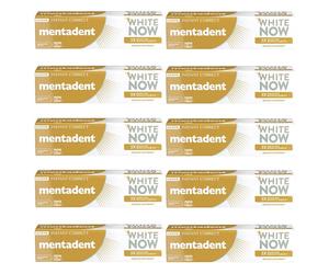 10pz MENTADENT Dentifricio sbiancante WHITE NOW instant correct 75ml