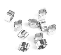 10Pz Morsetti Auricolari Regolabili del Tubo Flessibile Morsetti Zincati Placcati del Due-Orecchio 5-23mm per il Tubo di Petrolio (5-7MM)